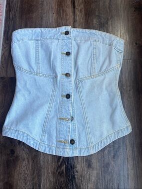 Denim Corset Top